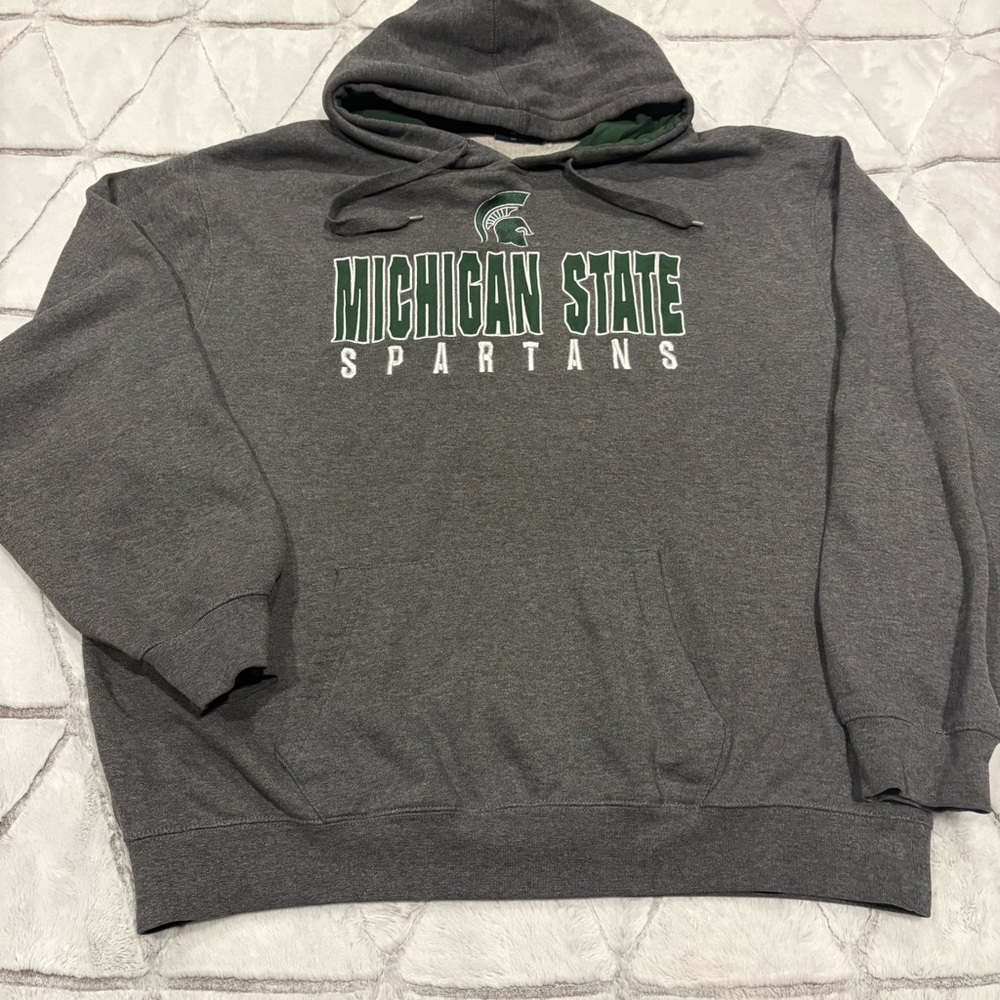 Michigan State Gray Men’s XXL Campus Heritage Hoodie Spartans Football